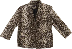 00's Plush Cheetah Blazer by Woman Q