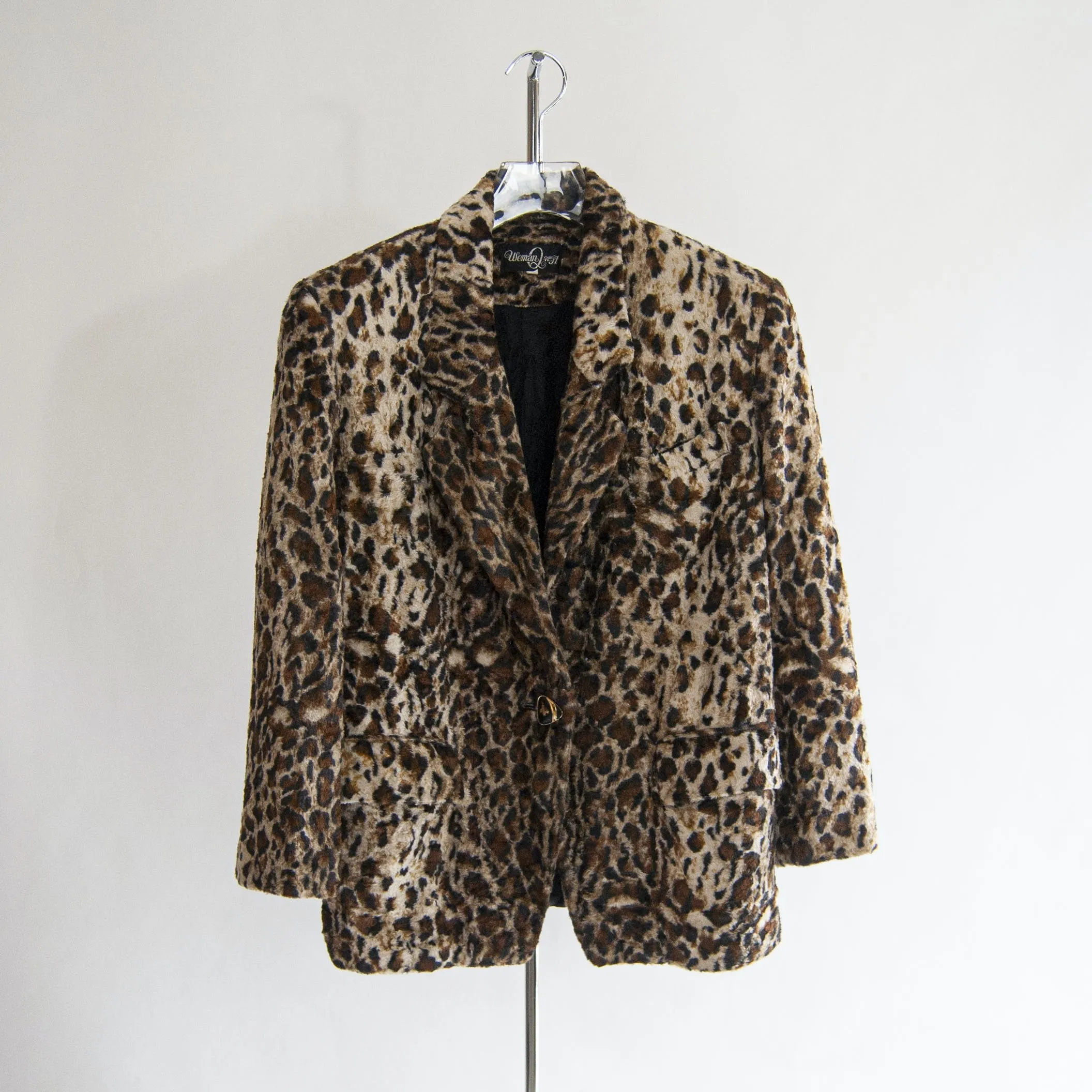 00's Plush Cheetah Blazer by Woman Q