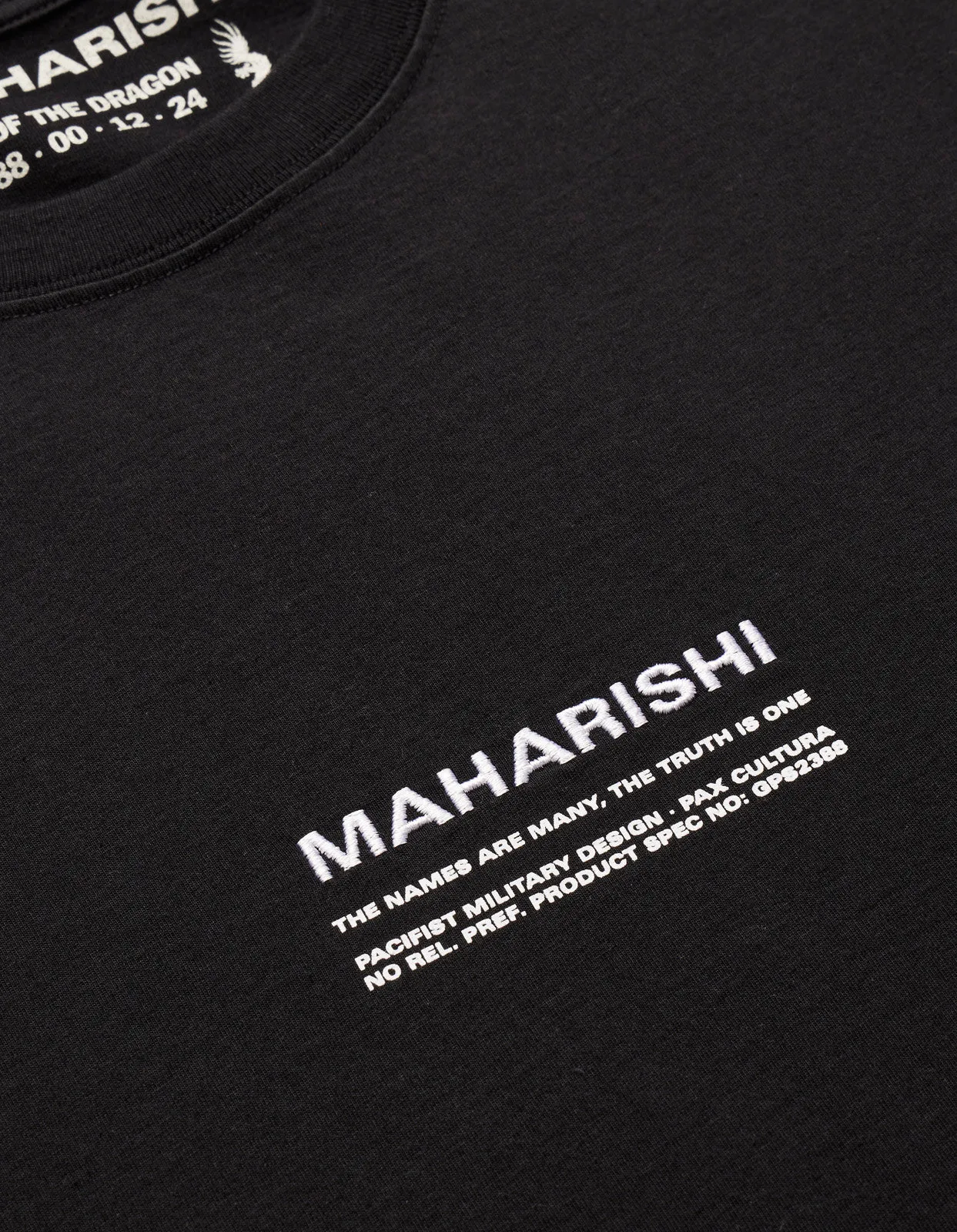 1255 Tibetan Sanskrit LS T-Shirt Black