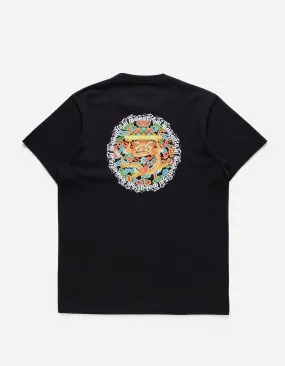 1261 Abundance Dragon Circle T-Shirt Black