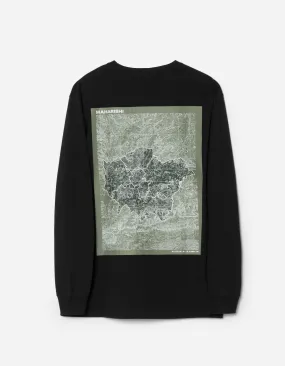 1350 MILTYPE Map L/S T-Shirt Black