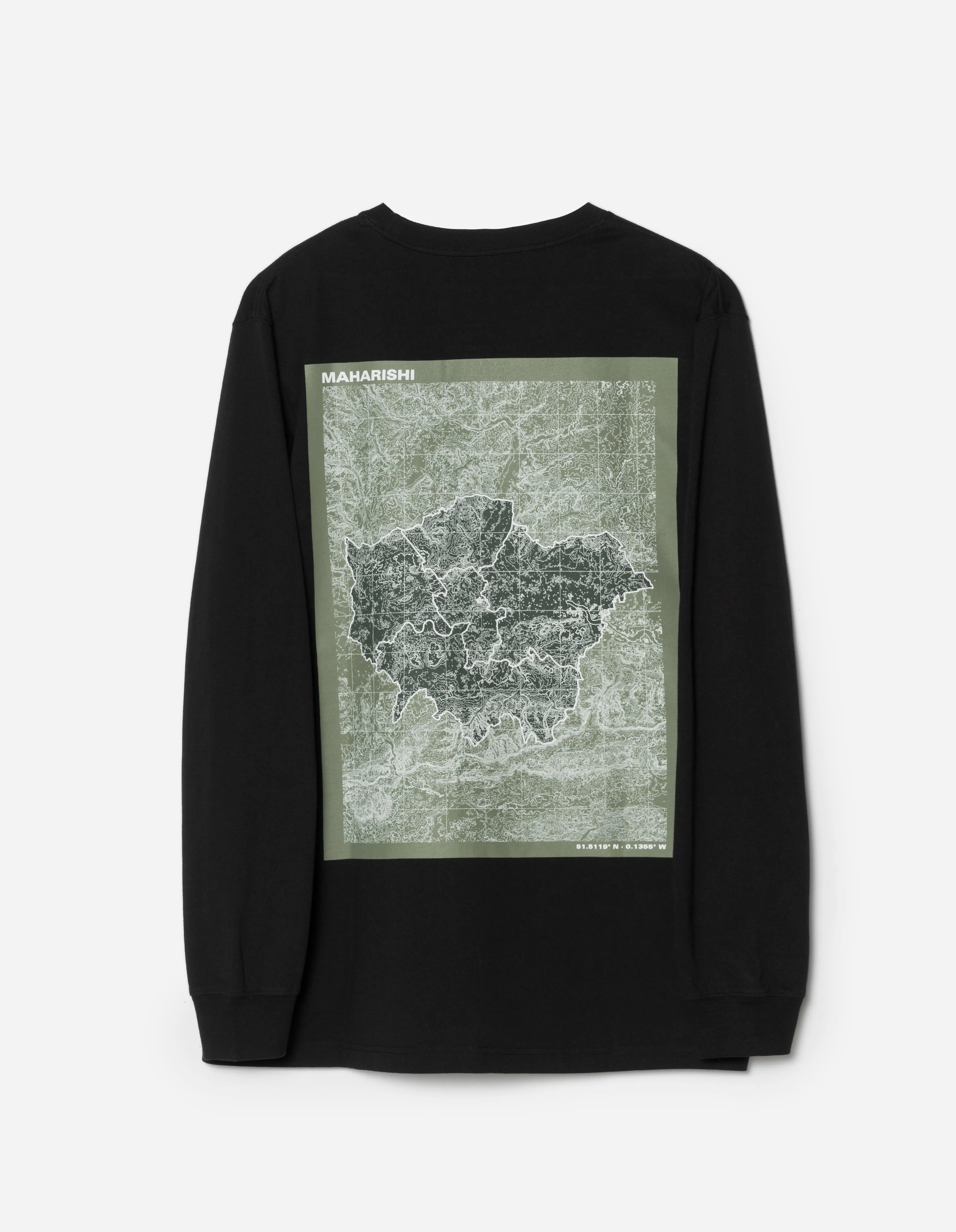 1350 MILTYPE Map L/S T-Shirt Black