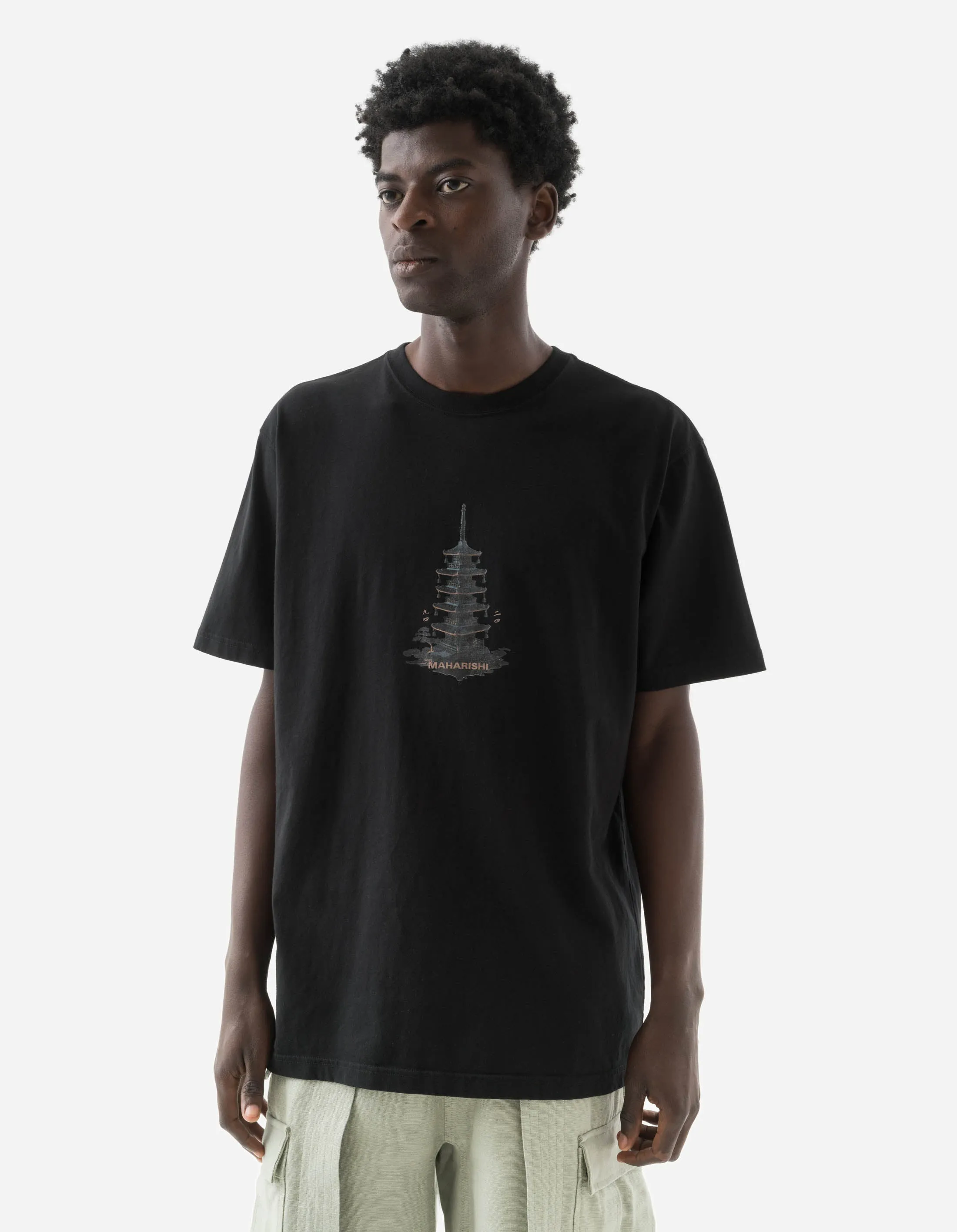 1384 Bonsai Temple T-Shirt Black