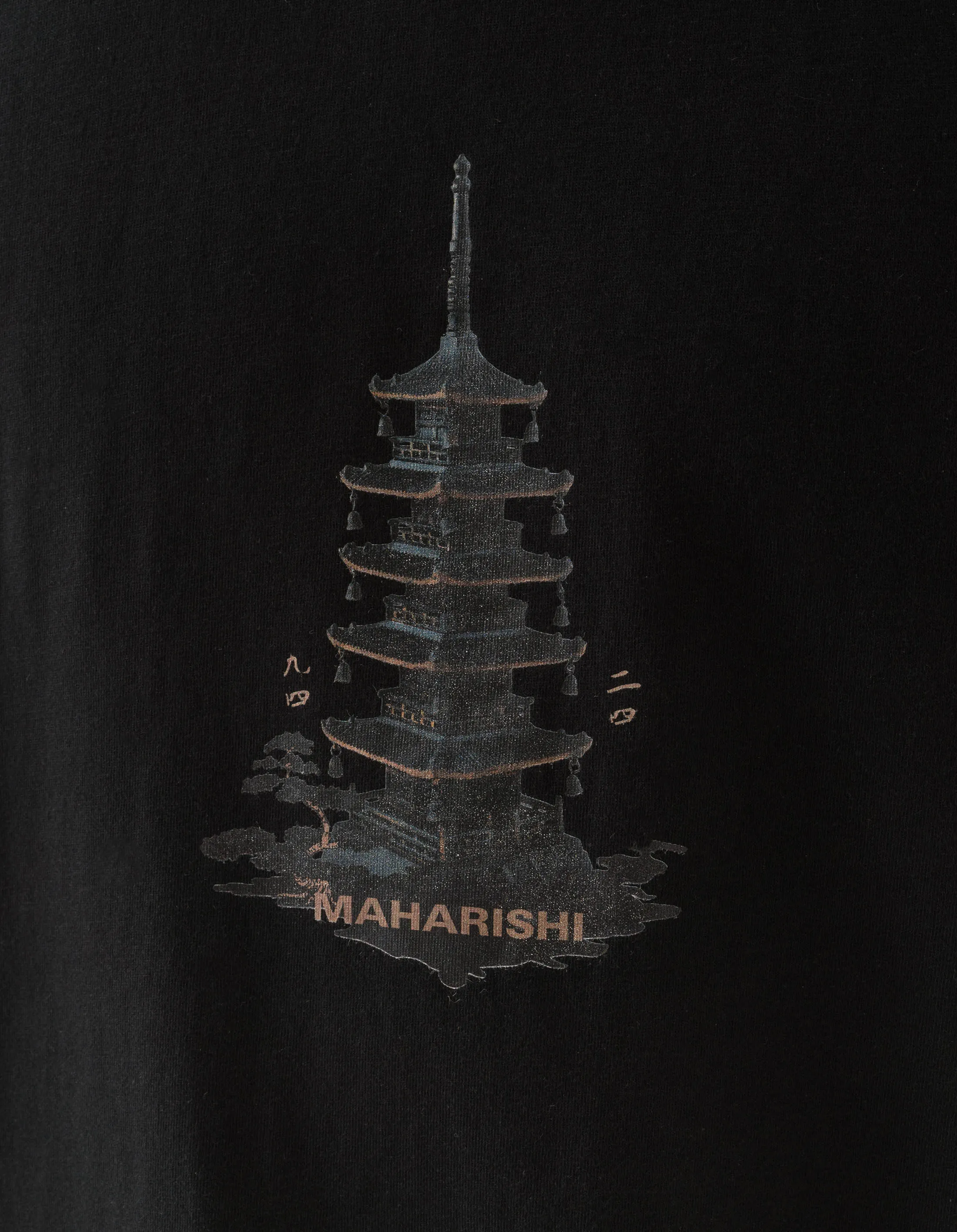 1384 Bonsai Temple T-Shirt Black