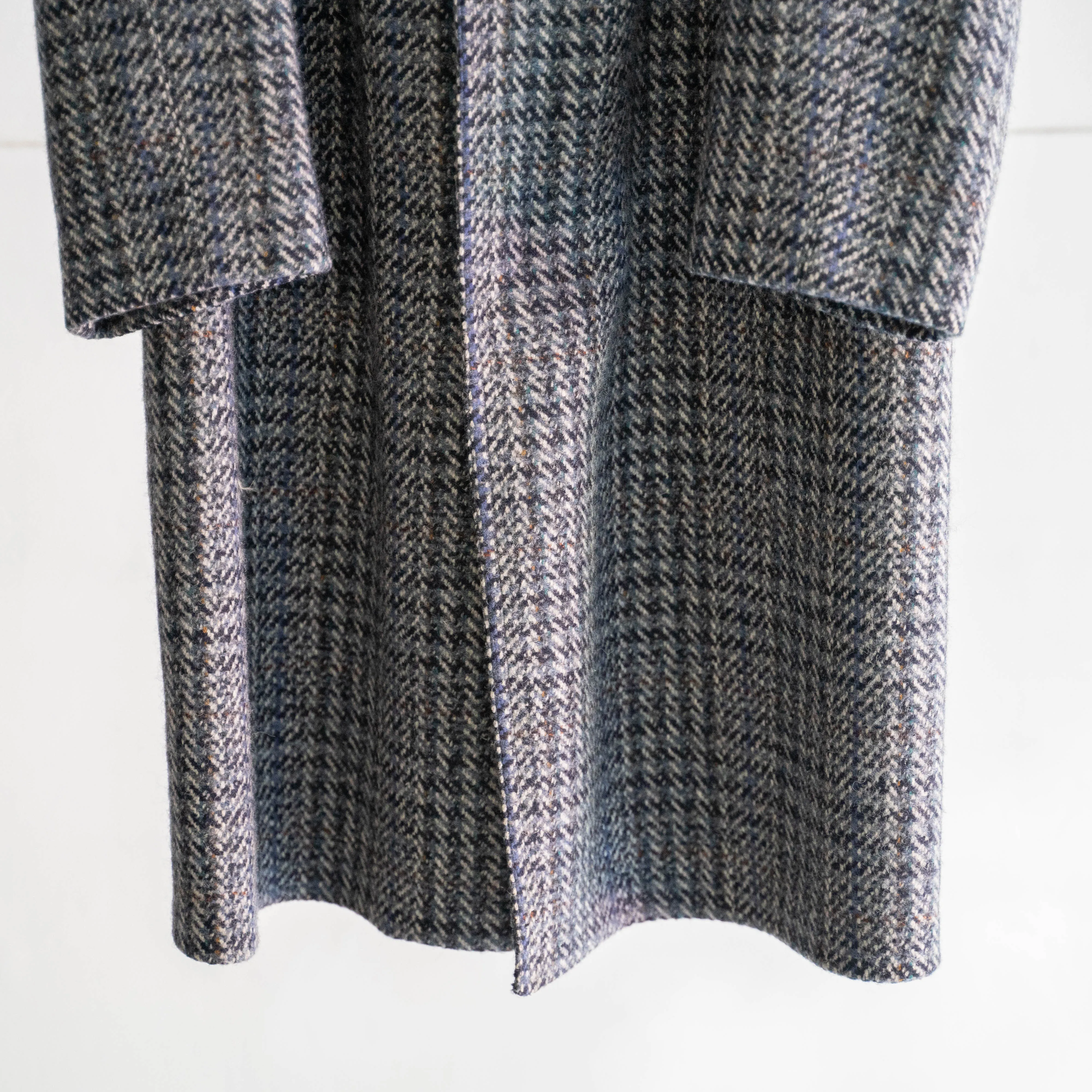 1970-80s France blue based tweed coat 'mint condition'