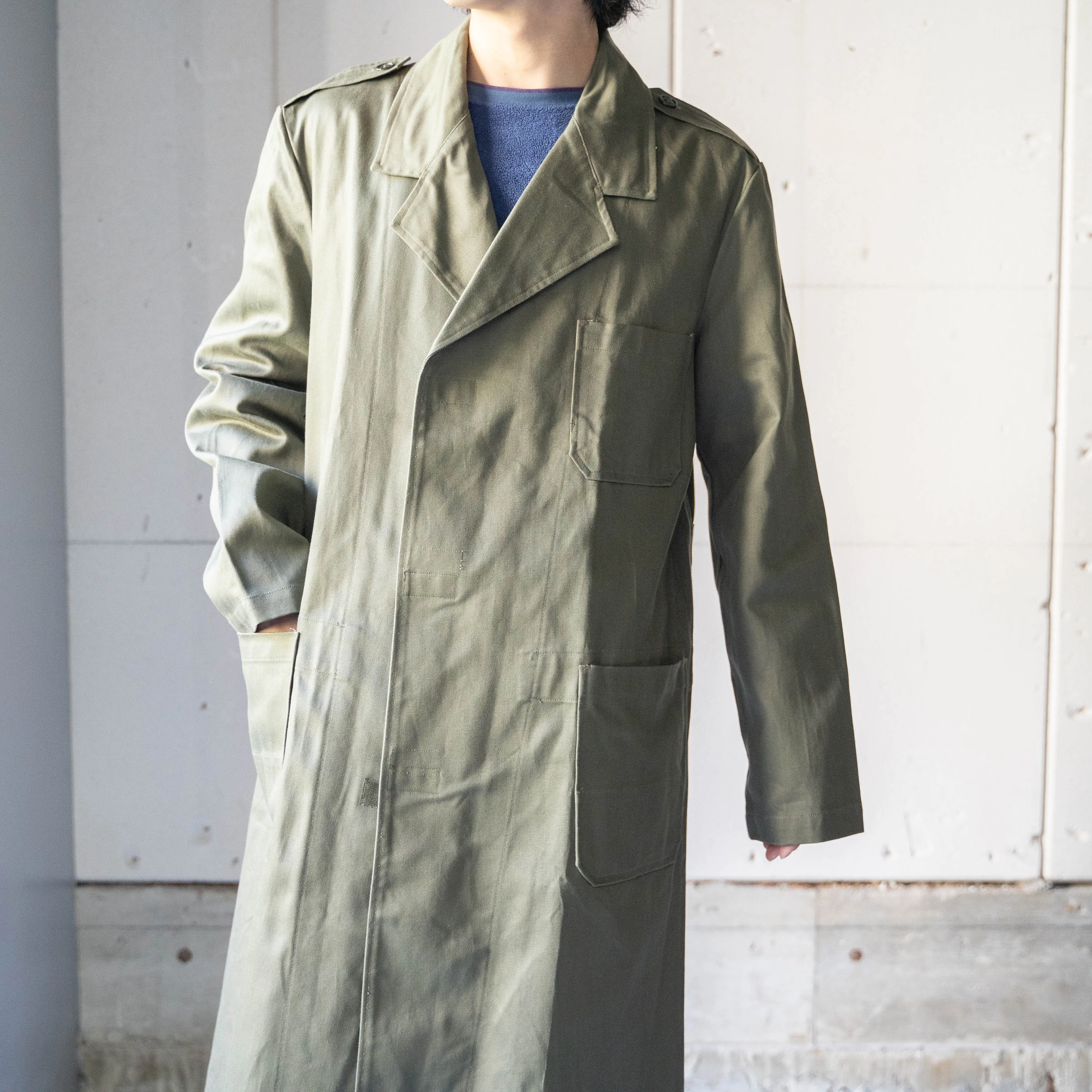 1970-90s Dutch military cotton work coat "dead stock"