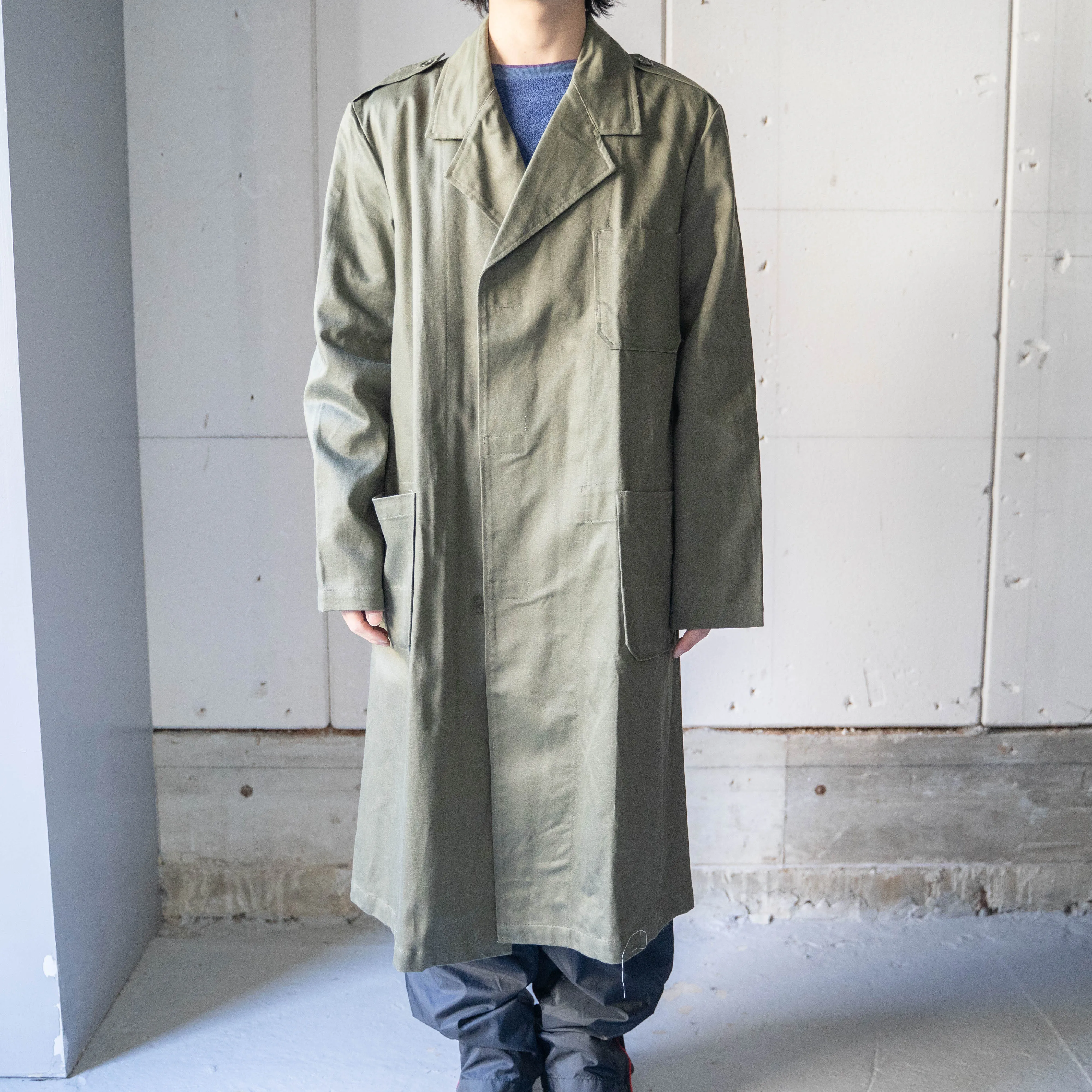 1970-90s Dutch military cotton work coat "dead stock"