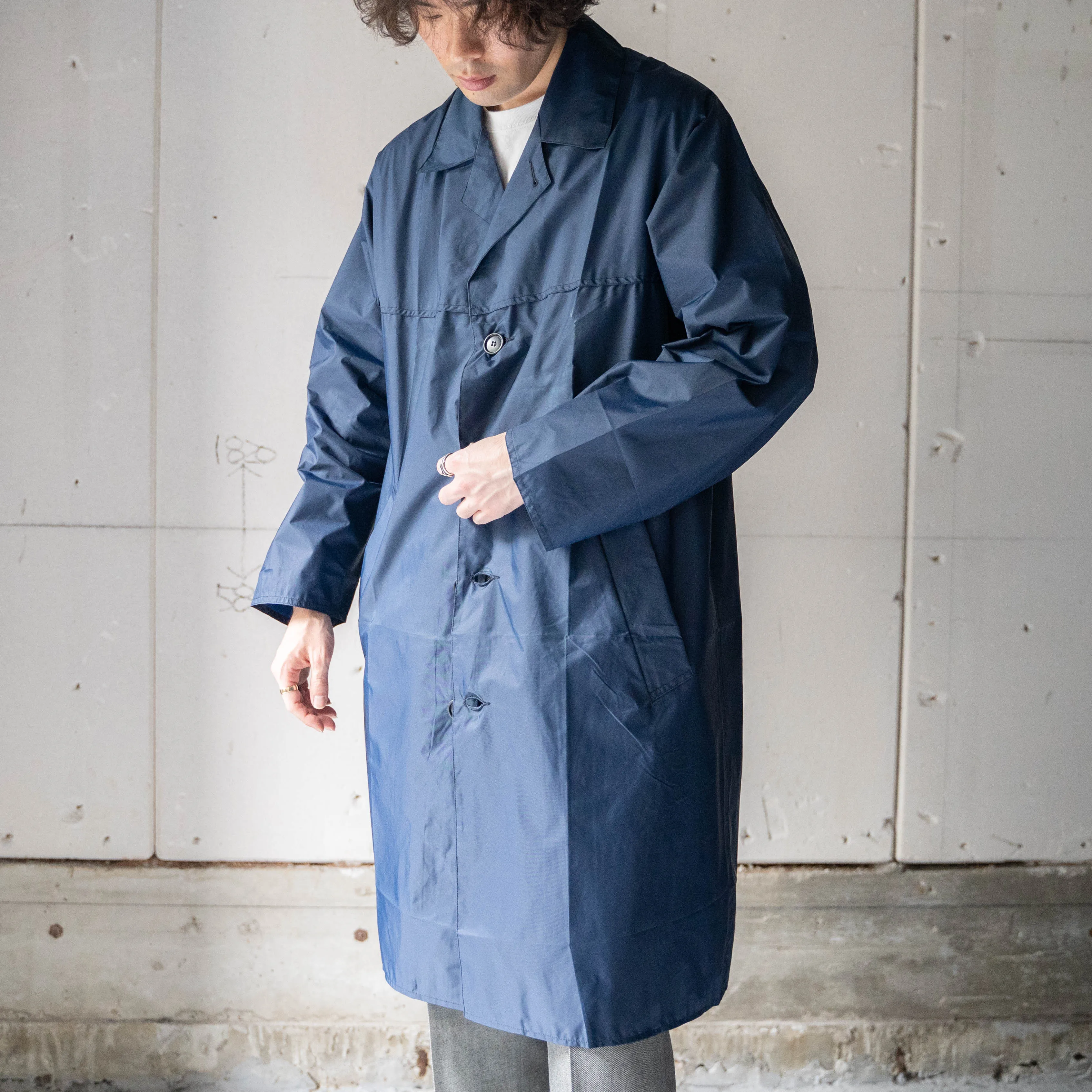 1980-90s French military nylon rain coat 'dead stock'