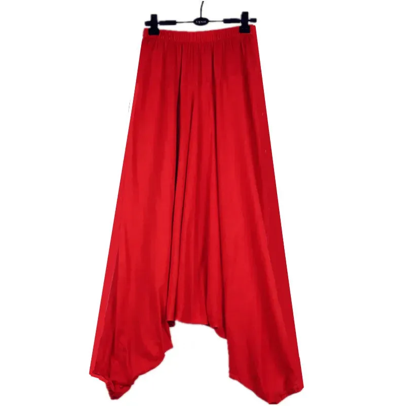 2022 Casual Harem Plants,Loose Women Casual Trousers,Wide Leg Pants,Pantskirt, - Woman Big Crotch Pa