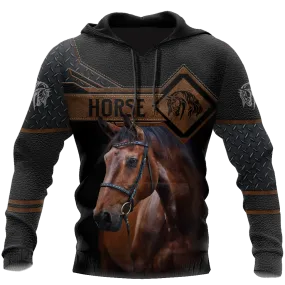 3D All Over Print Horse On Black Hoodie For Him Her Horse Lover Gifts Horse Present