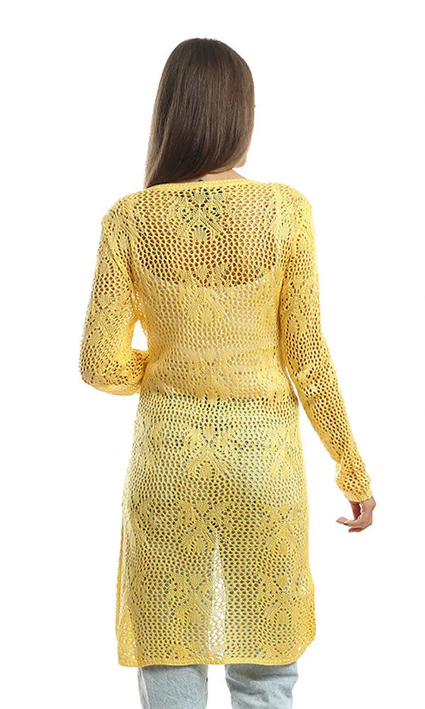 47323 Medi Sleeves Cardigan - Yellow