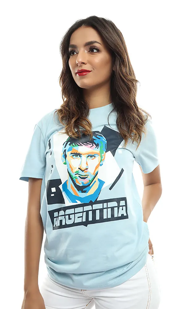 47952 Unisex Argentina World Cup T-Shirt - Light Blue