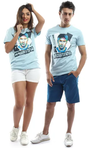 47952 Unisex Argentina World Cup T-Shirt - Light Blue