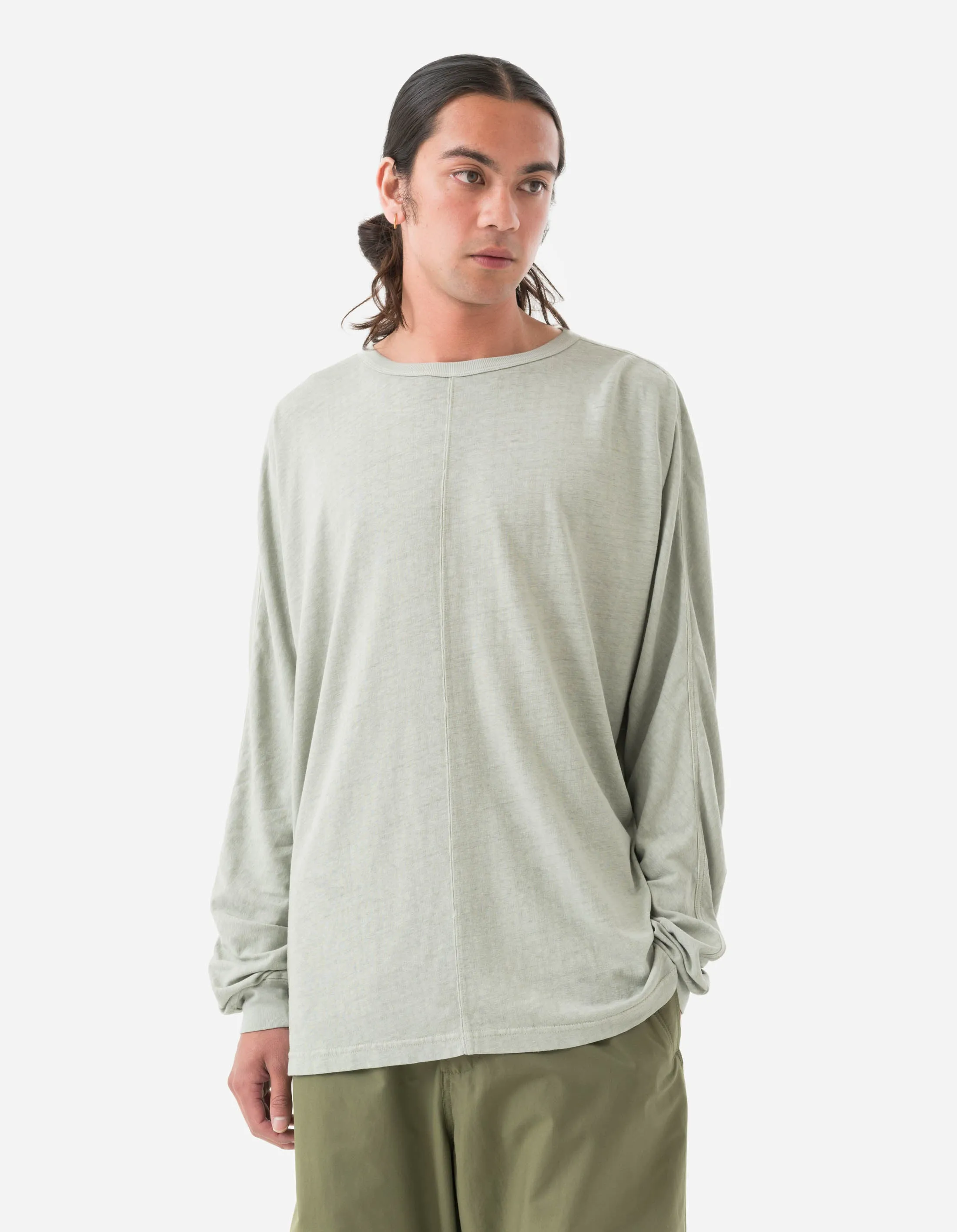 5245 Hemp Cross Oversized L/S T-Shirt Sage