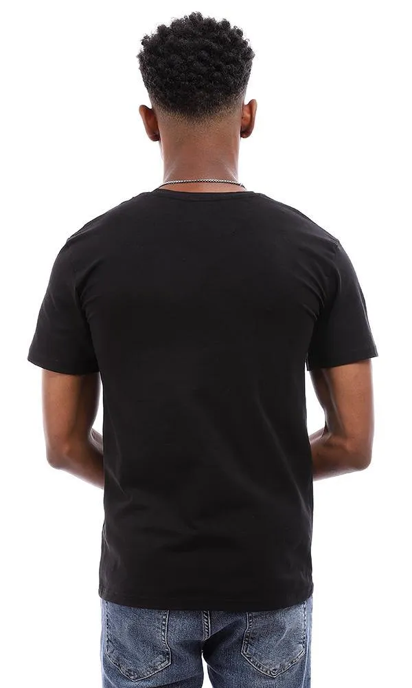 94726 V-Neck Basic Comfy T-Shirt - Black