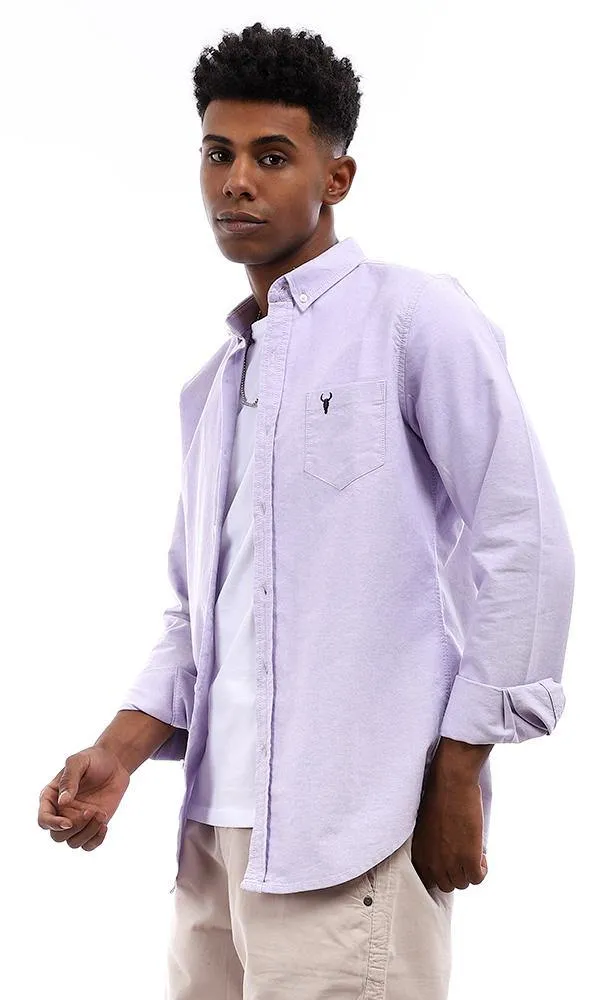 94891 Long Sleeves Cotton Shirt - Lilac