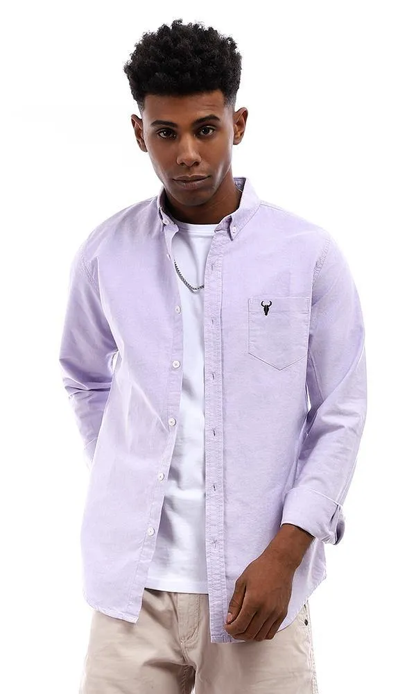 94891 Long Sleeves Cotton Shirt - Lilac