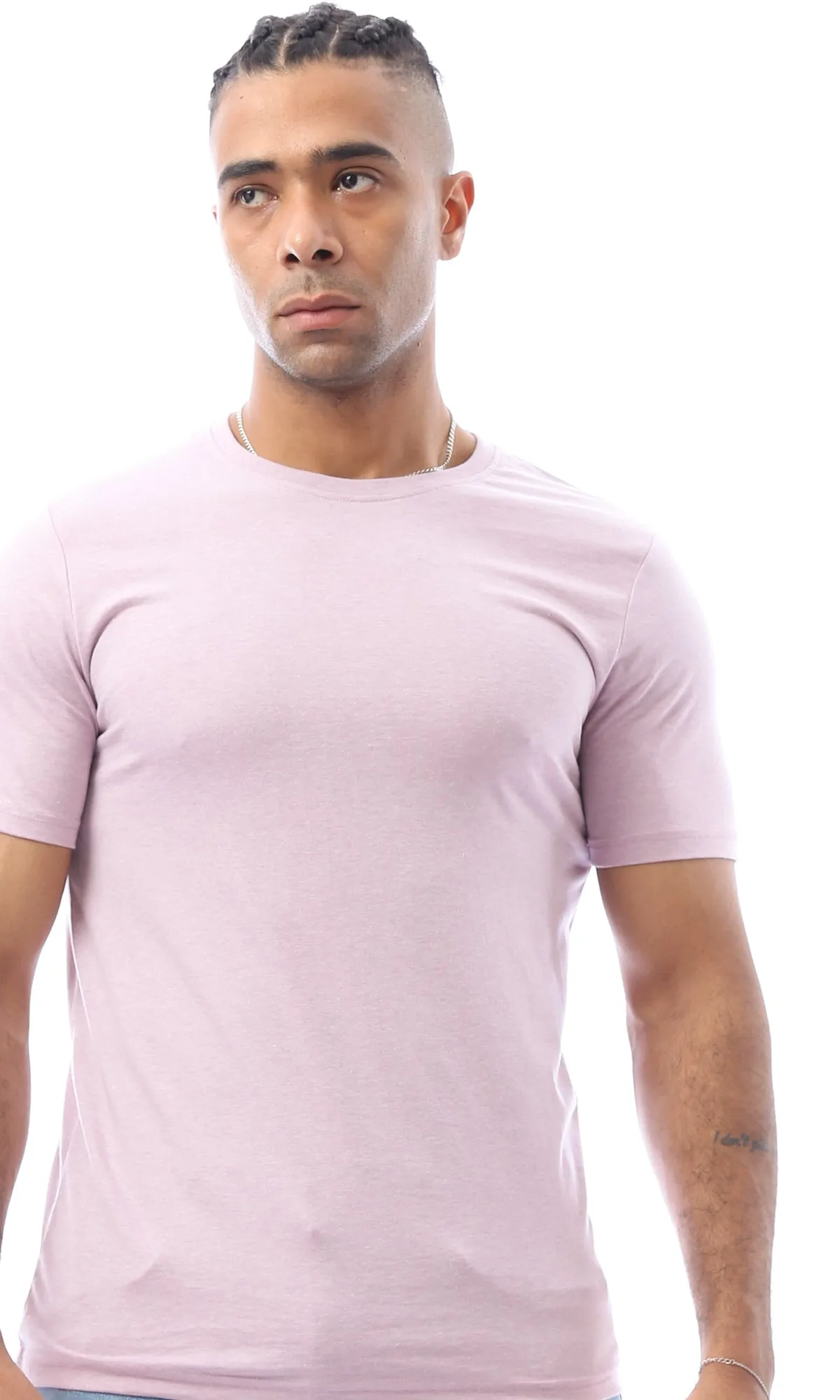 94915 Simple Heather Light Purple Basic Tee