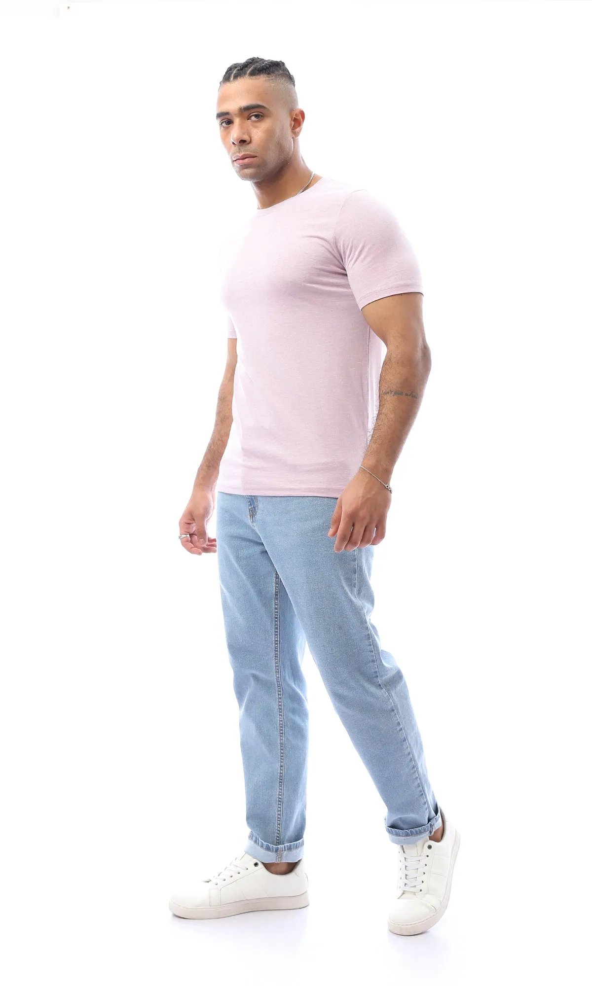 94915 Simple Heather Light Purple Basic Tee