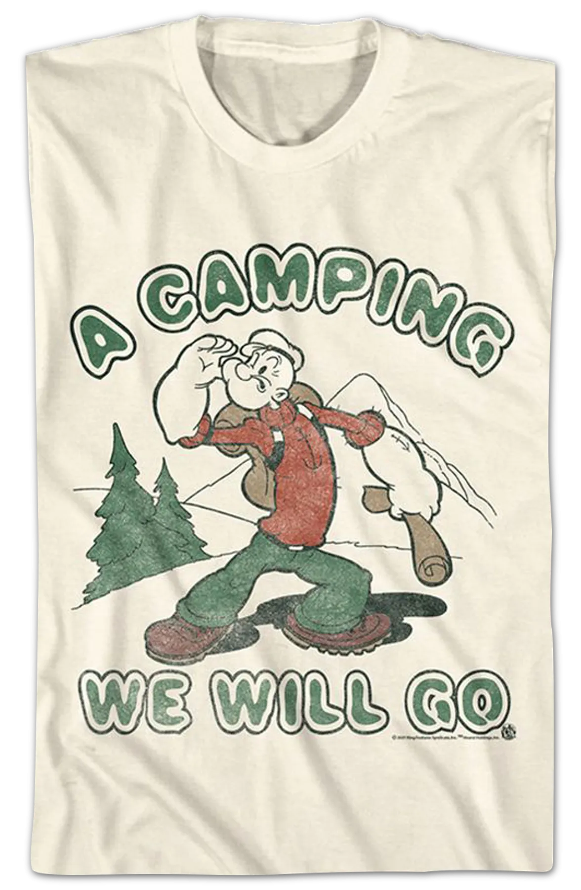 A Camping We Will Go Popeye T-Shirt