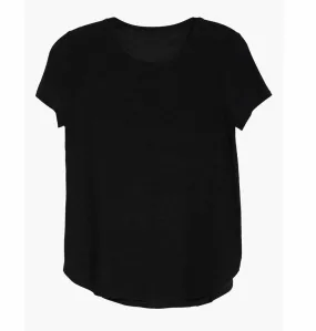 A Little Batty Solid Black - Women's Bamboo Short Sleeve Top