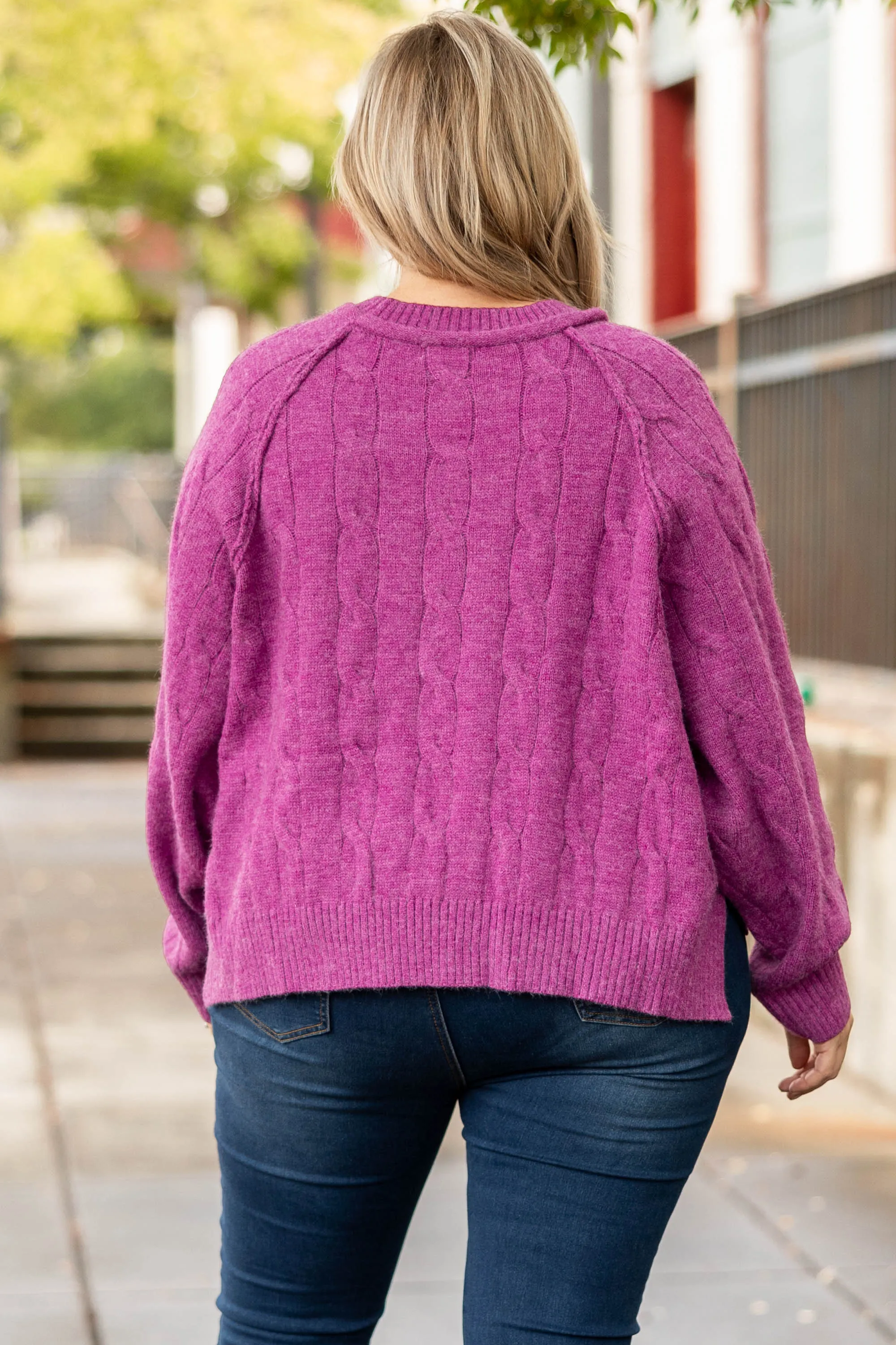 A Loving Heart Sweater, Magenta