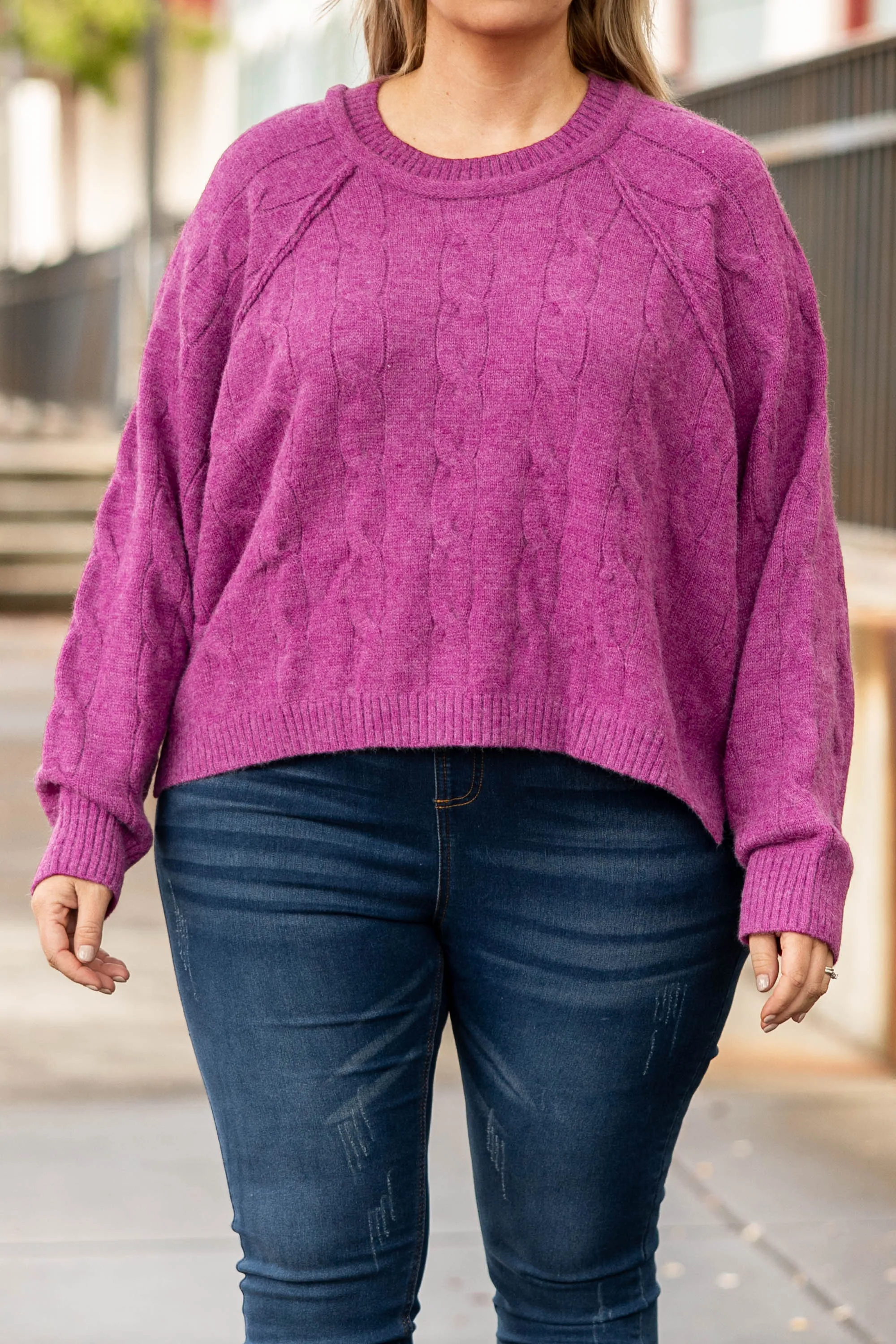 A Loving Heart Sweater, Magenta