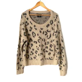 Abercrombie & Fitch Animal Print Fuzzy Sweater- Size L