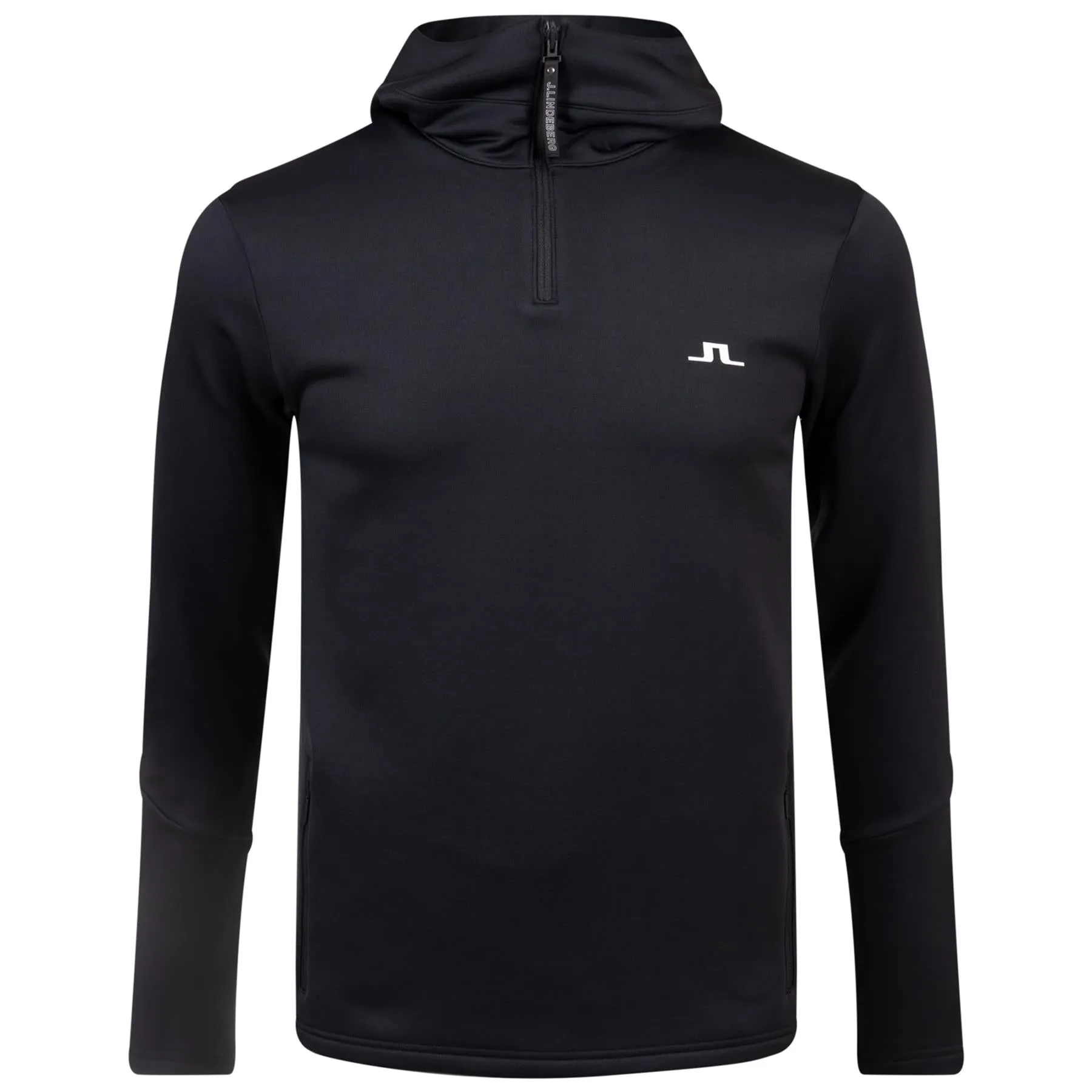 Aerial Quarter Zip Hoodie Black - AW23