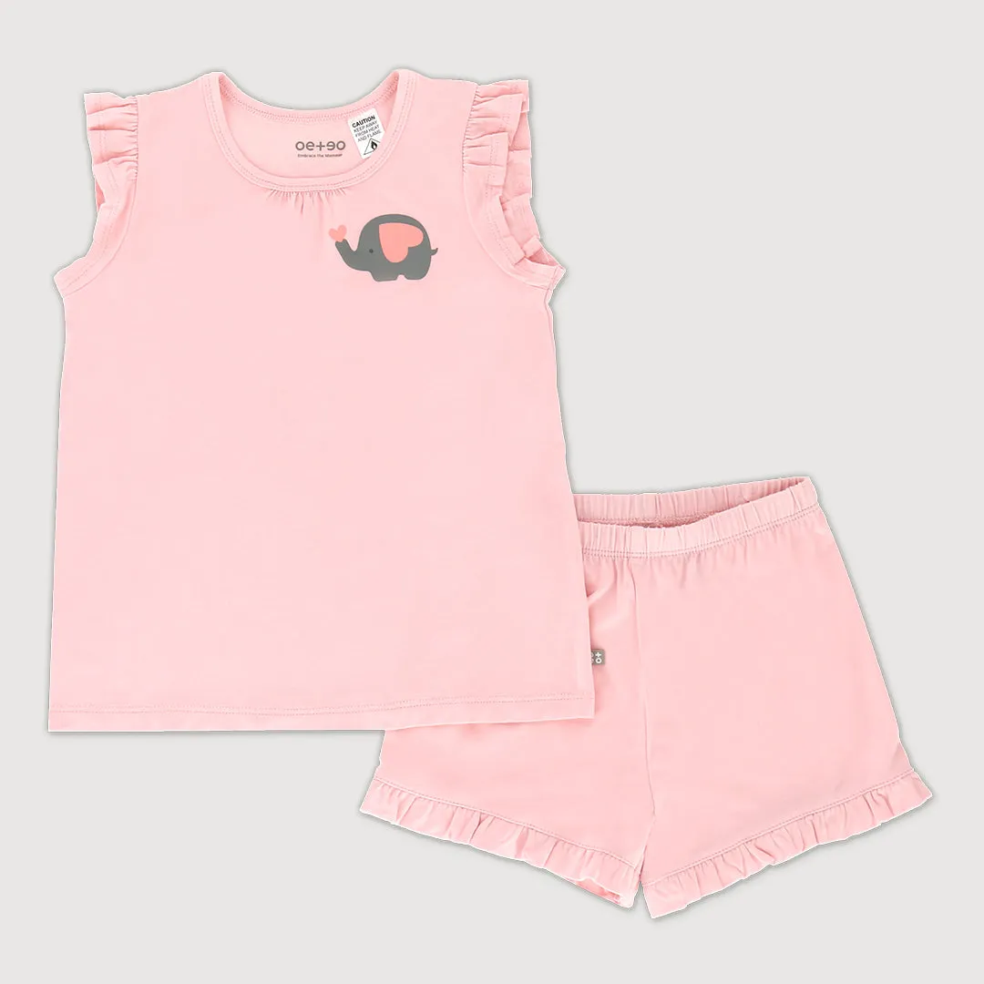 All Things Wonder Bamboo Toddler Flutter Sleeve Set (Pink)