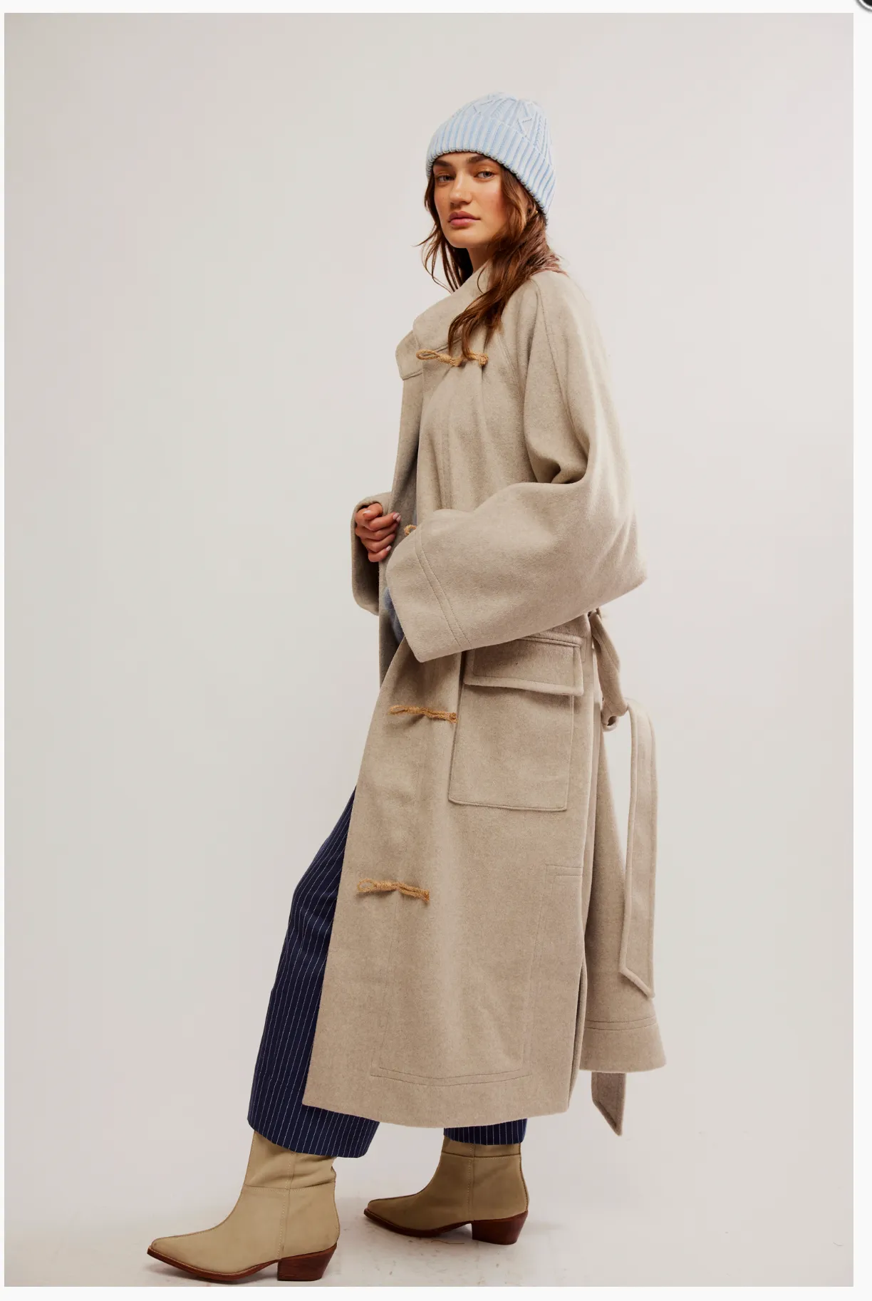 ALMA DUFFLE COAT / HEATHERED COFFEE