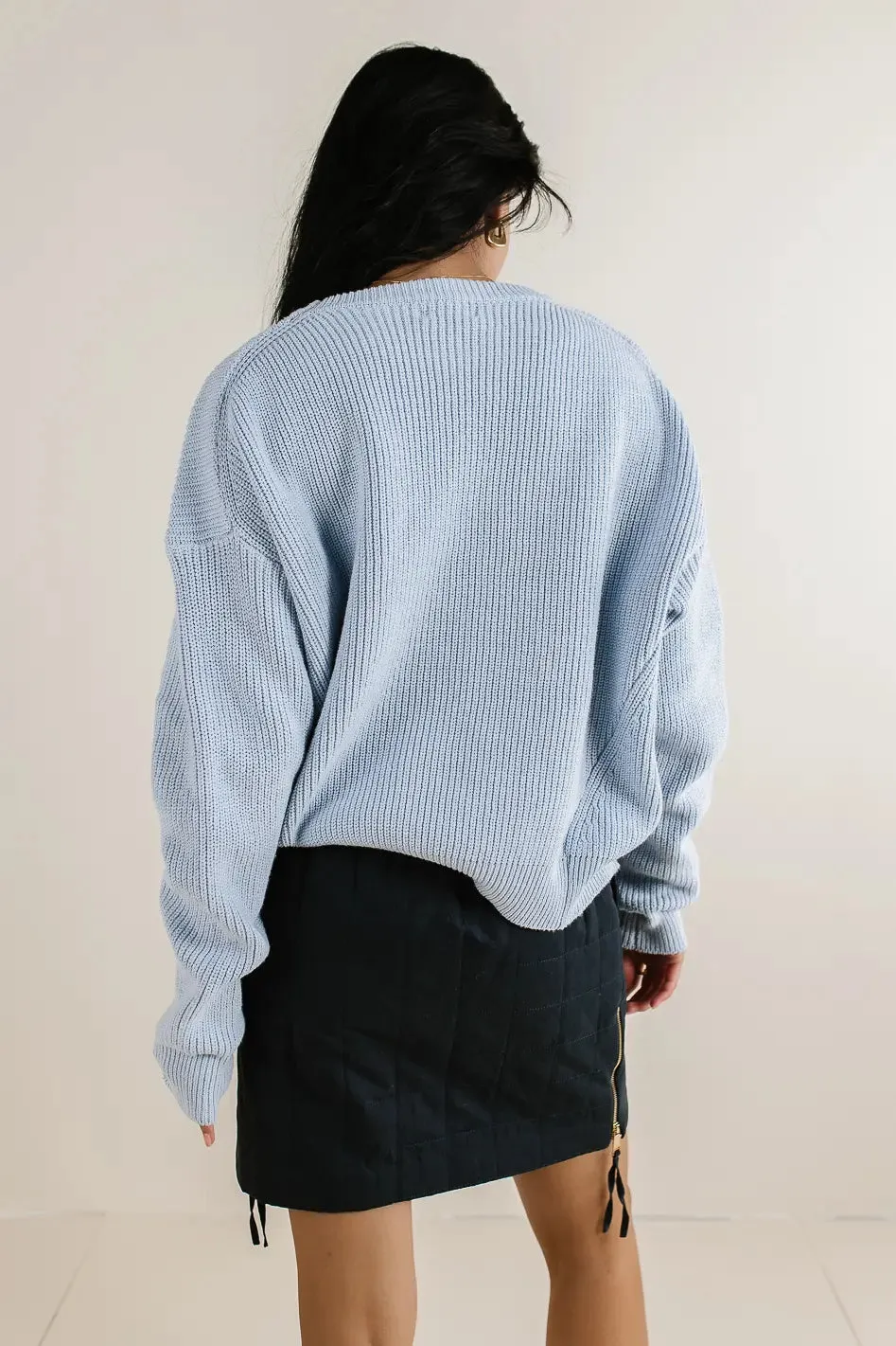 Alyssa Knit Sweater in Blue - FINAL SALE