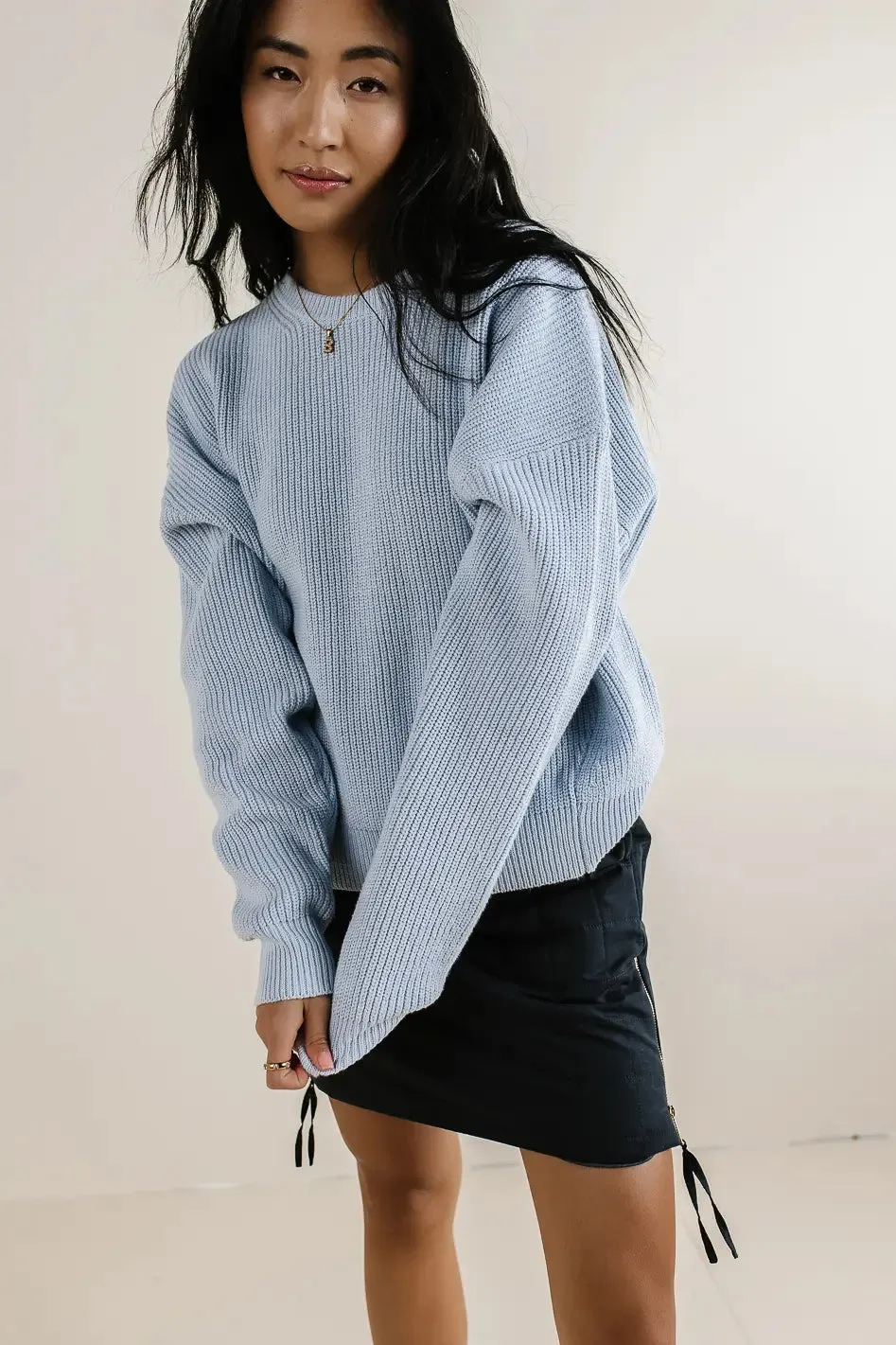 Alyssa Knit Sweater in Blue - FINAL SALE