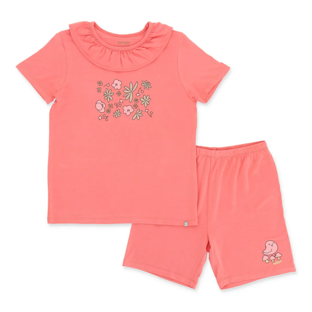 An Adventure Bamboo Kid Girls Tee Set (Red)