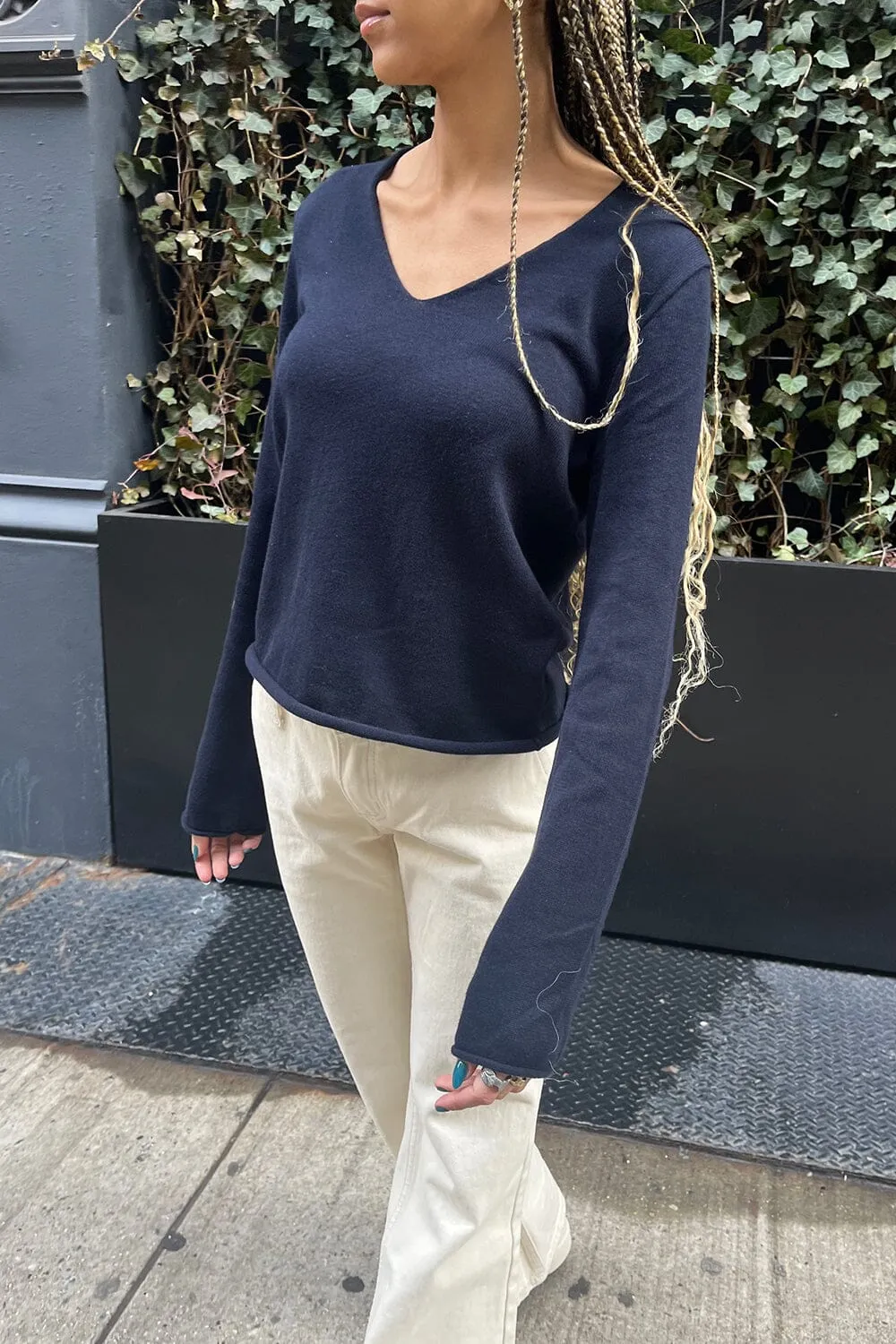 Andi V-Neck Cotton Sweater