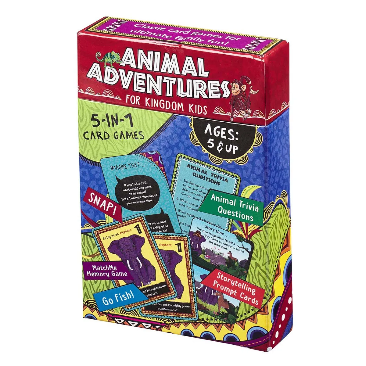 Animal Adventures for Kingdom Kids 5-in-1 Card Game Set