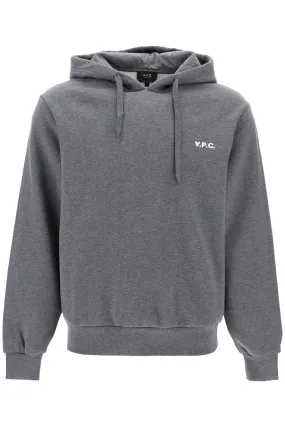 A.p.c. hooded sweatshirt with flocked