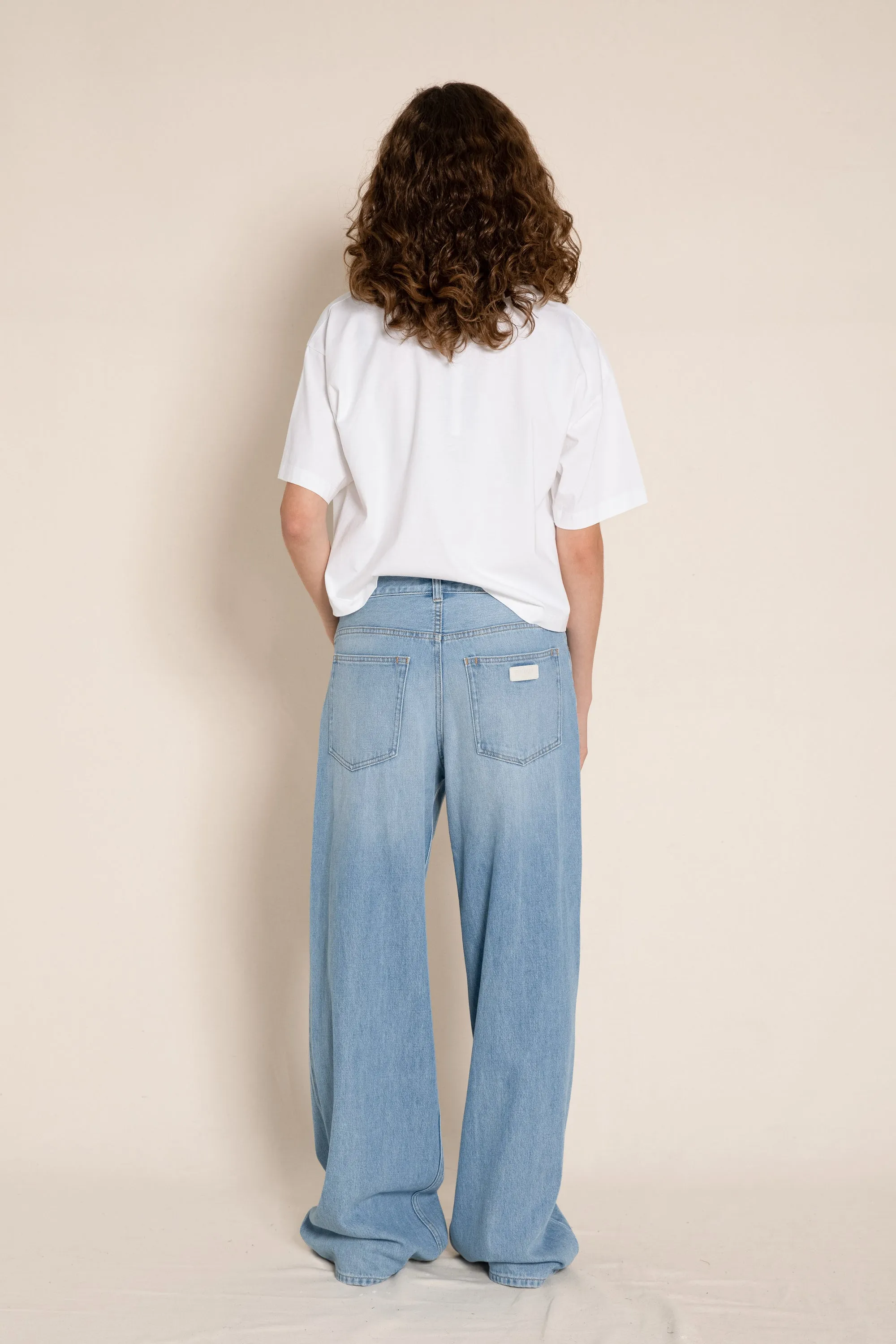 APRIL Bleached Blue - Wide Loose Fit Jeans