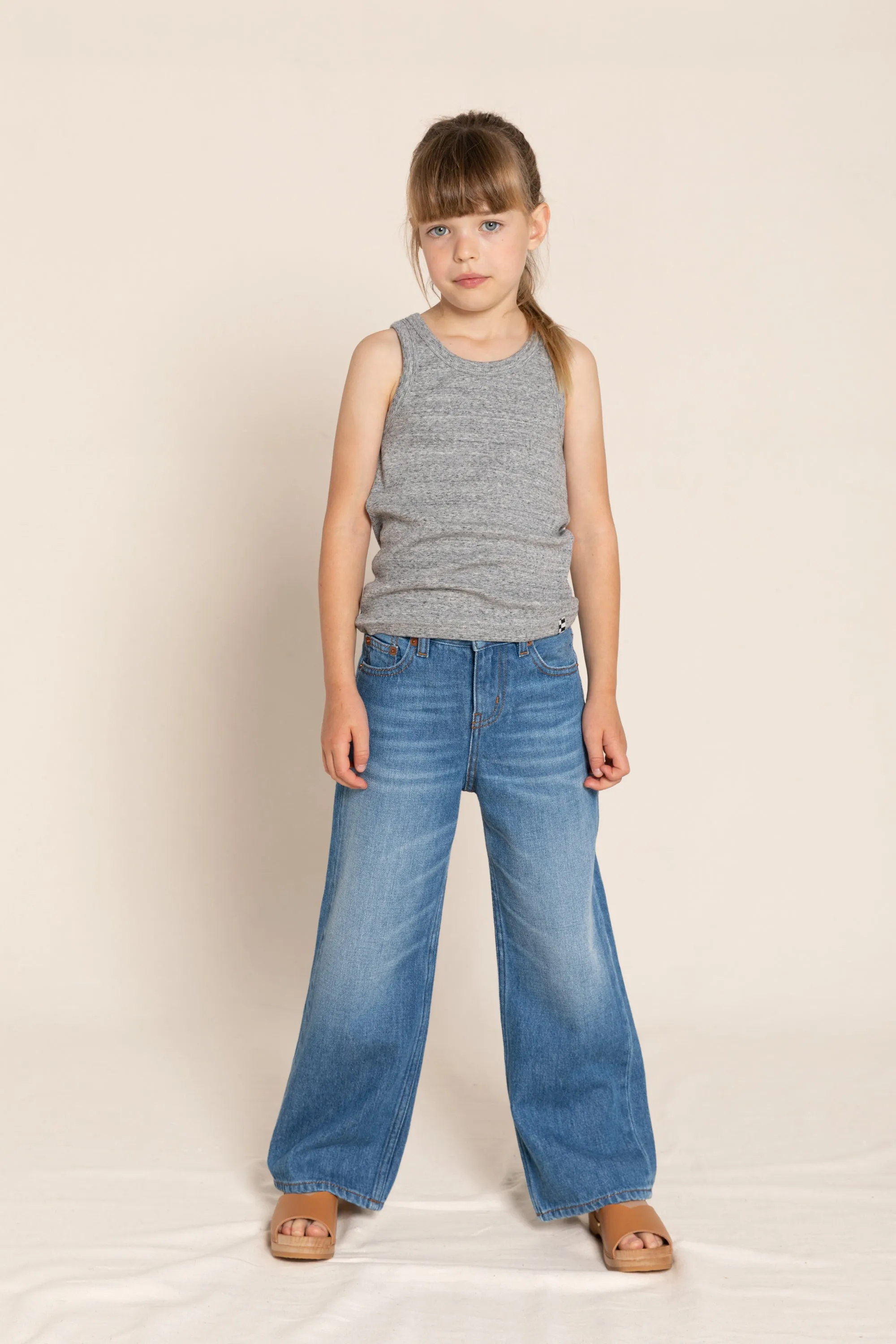 APRIL Dirty Blue - Wide Loose Fit Jeans