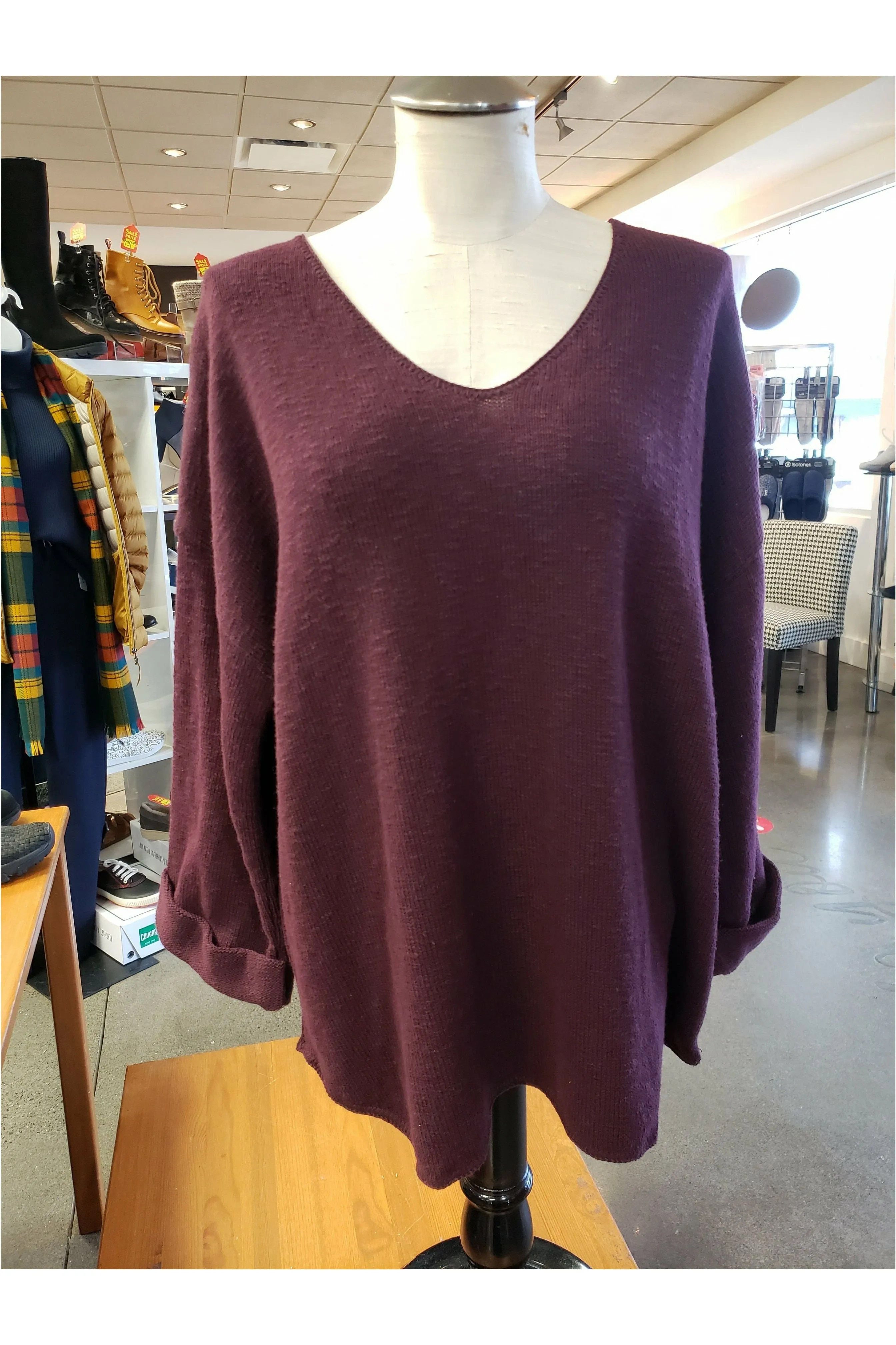 Avalin V-Neck Tunic Sweater - Multiple Colors