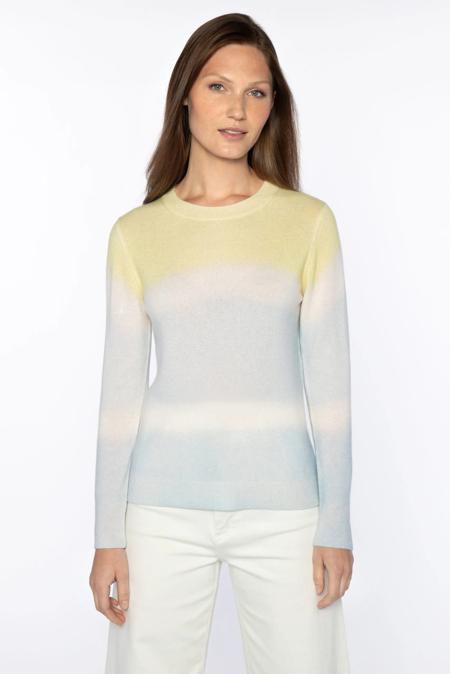 Azul Multi Painted Stripe Cashmere Crew