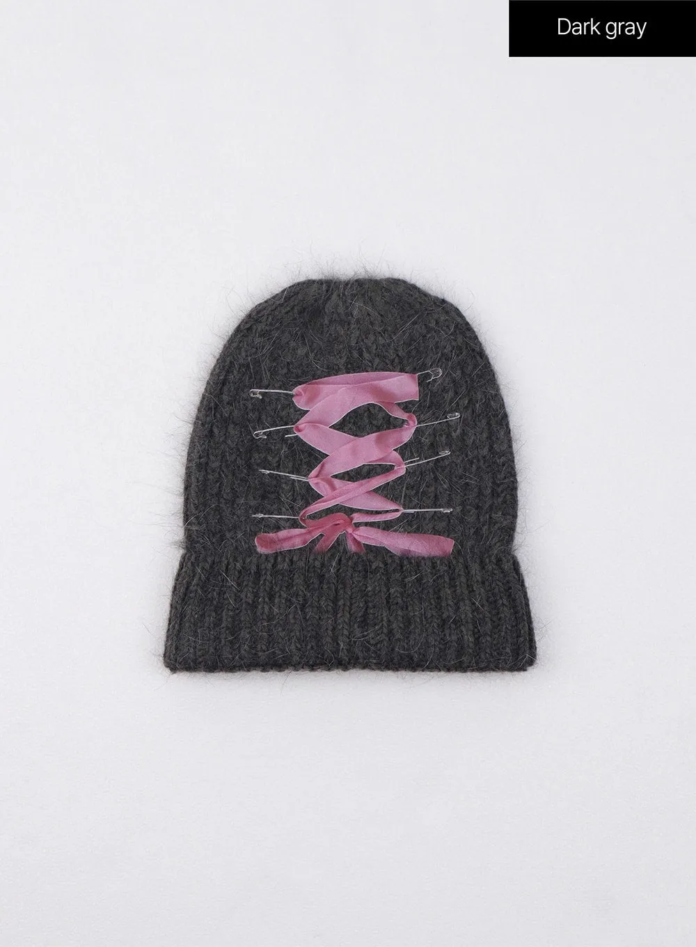 Balletcore Ribbon Graphic Beanie CJ412