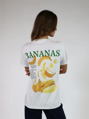 BANANAS (rygprint) T-SHIRT - HVID