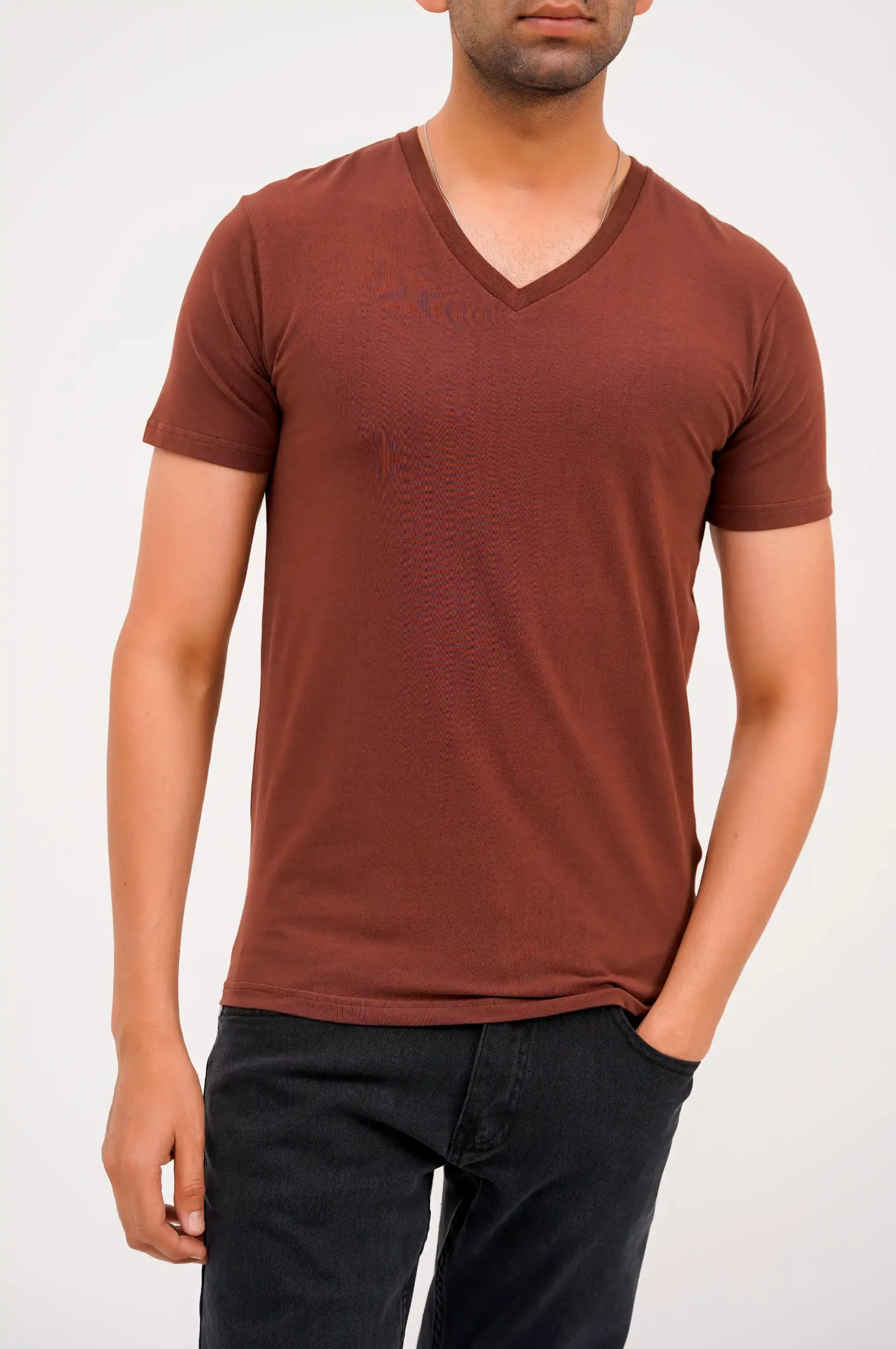 BASIC V NECK T-SHIRT