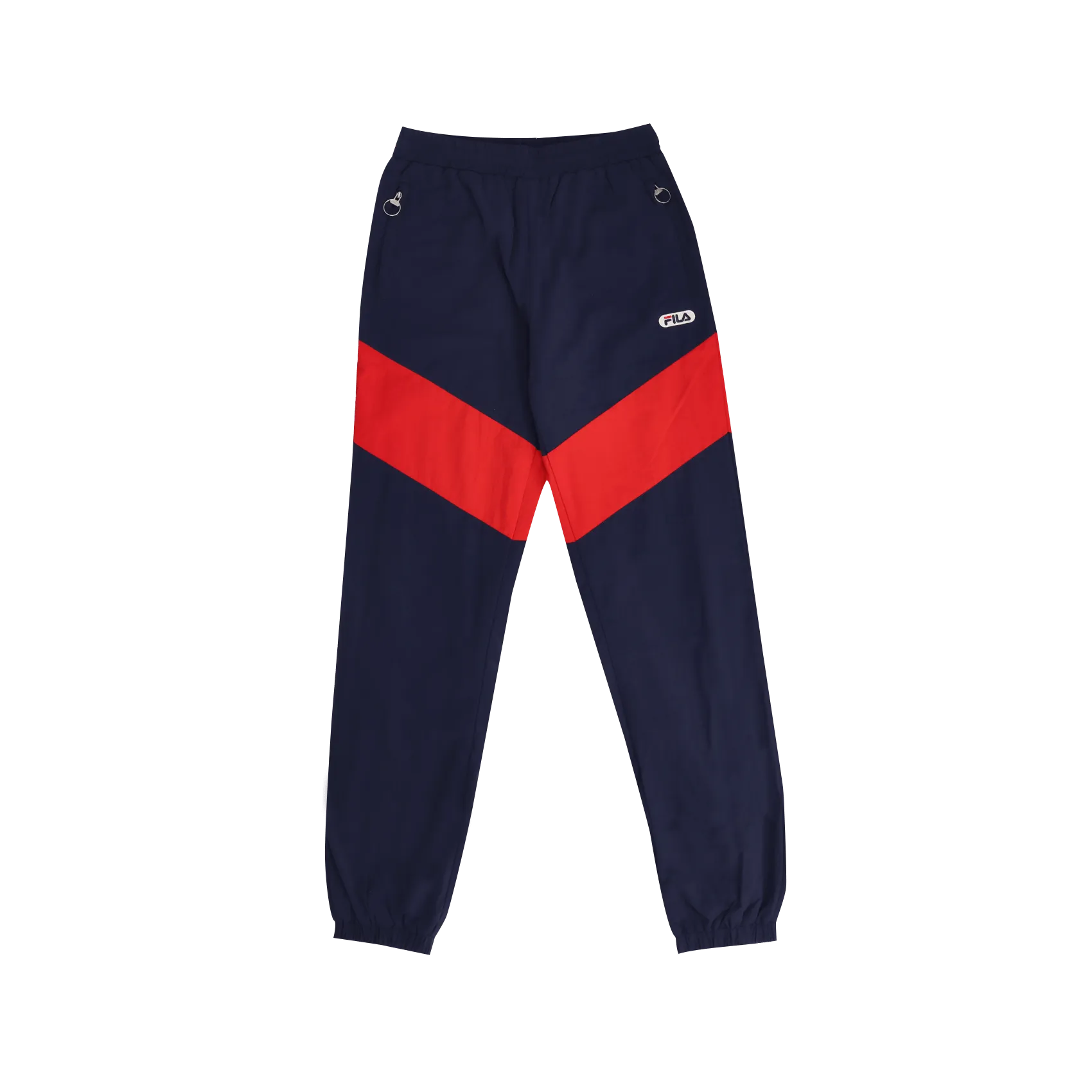 Basira Blocked Woven Wind Pant - Black iris/Red