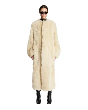 Beige Shearling Coat