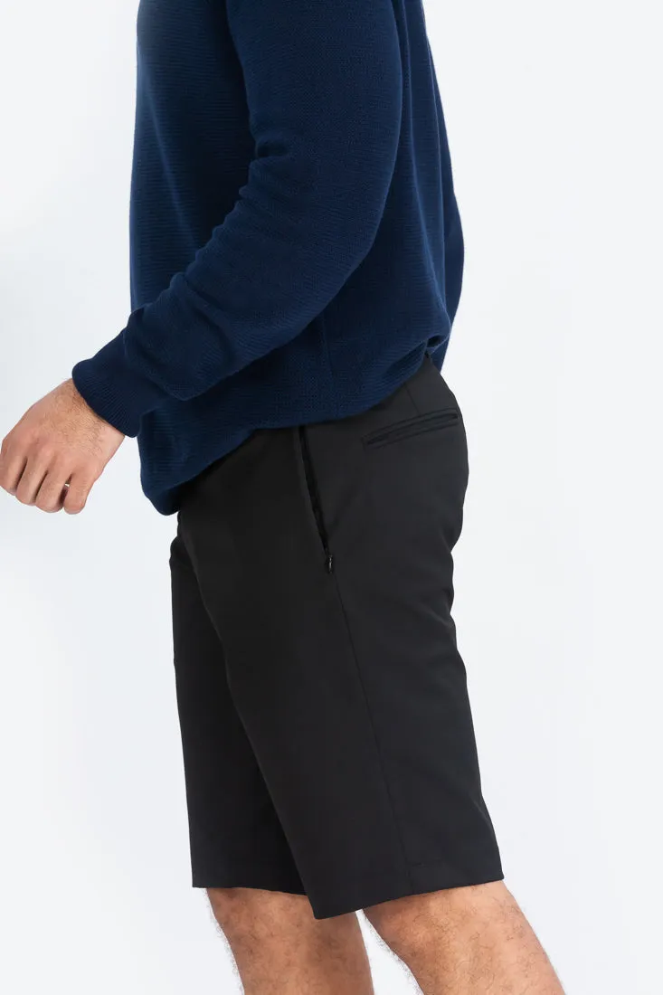 Black All Weather Stretch Chino Shorts