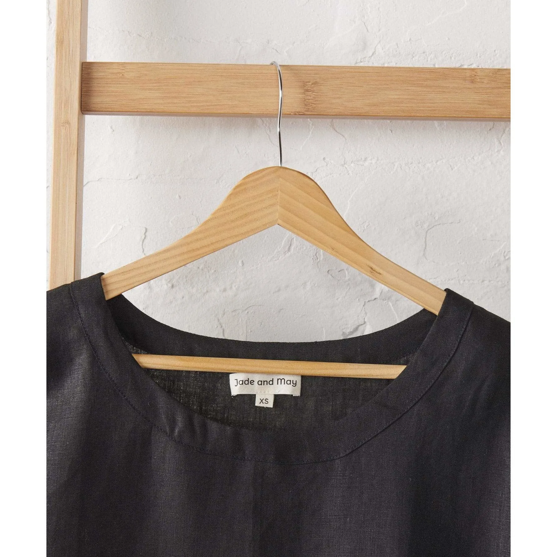 Black Linen Tee & Pant Pyjama Set