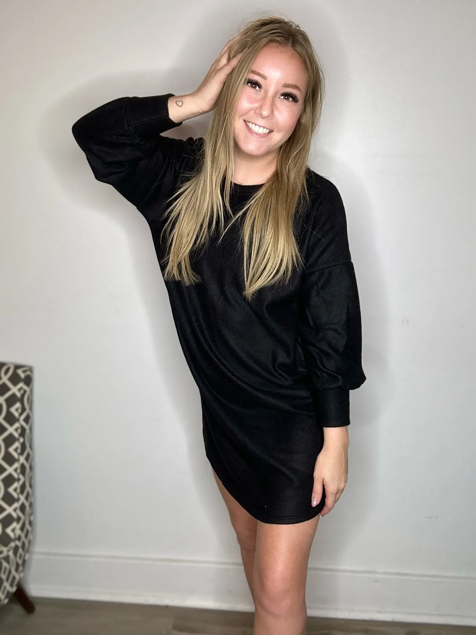 Black Tunic Sweater Dress