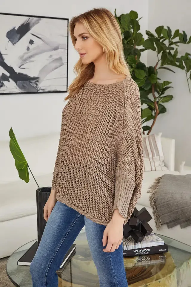 BOATNECK DROP SHOULDER SWEATER